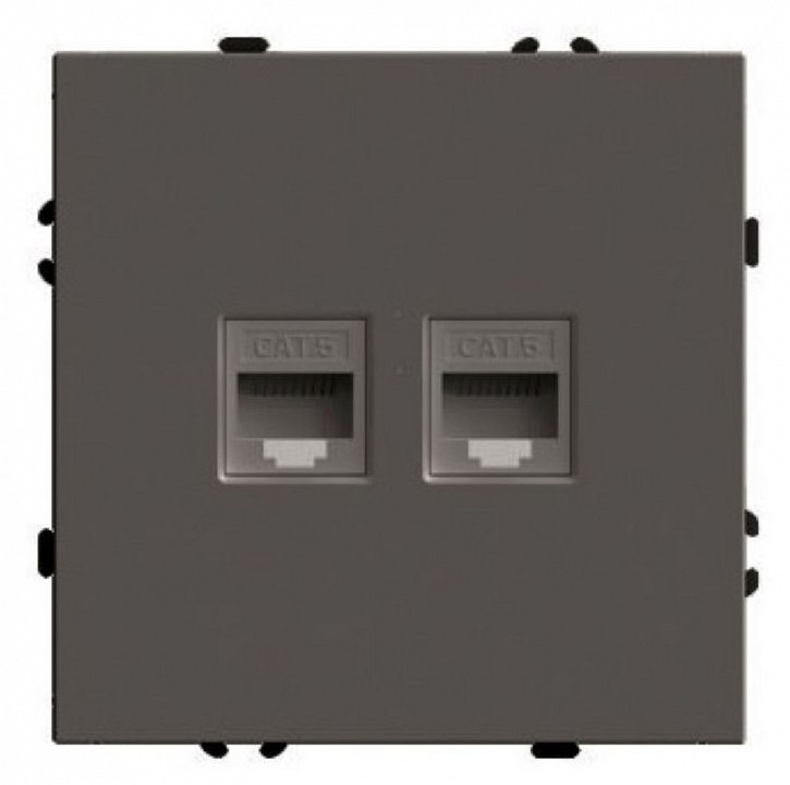 Розетка двойная Ethernet RJ-45 Stekker Эмили 49926