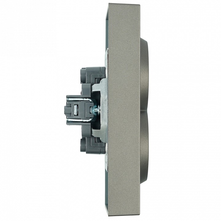 Розетка двойная с заземлением и со шторкой, без рамки Stekker RST16-5114-09 49934