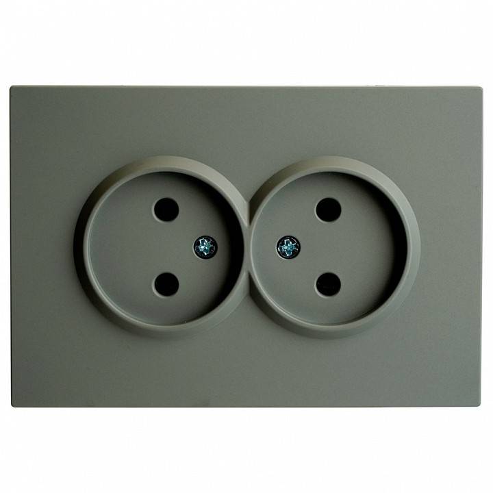 Розетка двойная без заземления, без рамки Stekker Эмили 49955