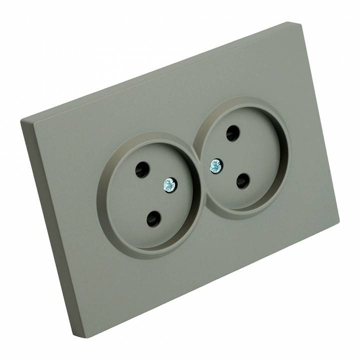 Розетка двойная без заземления, без рамки Stekker Эмили 49955
