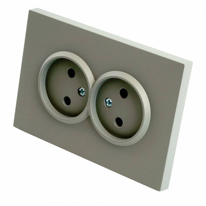 Розетка двойная без заземления, без рамки Stekker Эмили 49955