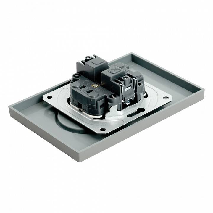 Розетка двойная без заземления, без рамки Stekker Эмили 49955