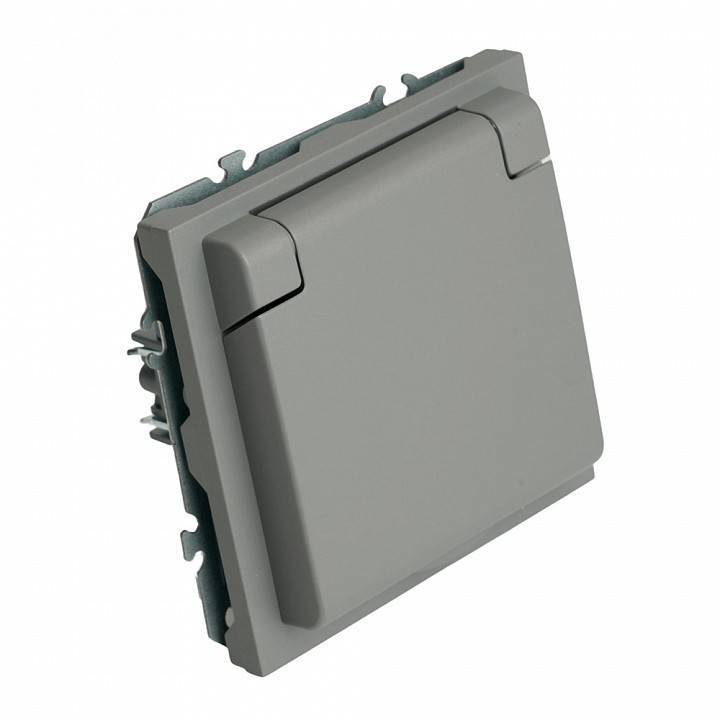 Розетка без заземления и со шторкой, без рамки с крышкой Stekker Эмили 49956