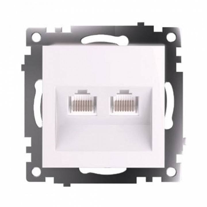 Розетка двойная Ethernet RJ-45 без рамки Stekker Катрин 50003