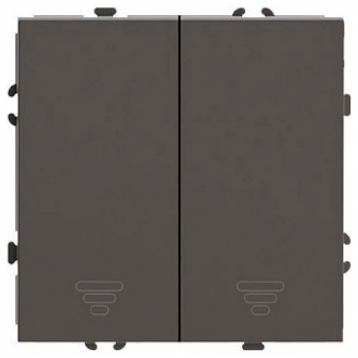 Выключатель самовозвратный двухклавишный без рамки Stekker Эмили 50367