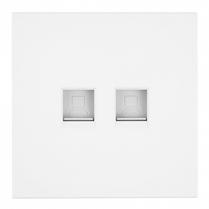 Розетка двойная Ethernet RJ-45 без рамки Stekker Мия 50437