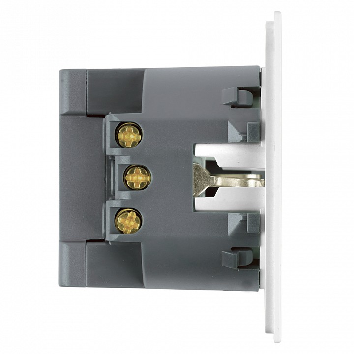 Розетка с заземлением и со шторкой и 2хUSB type A и C, без рамки Stekker Мия 50438