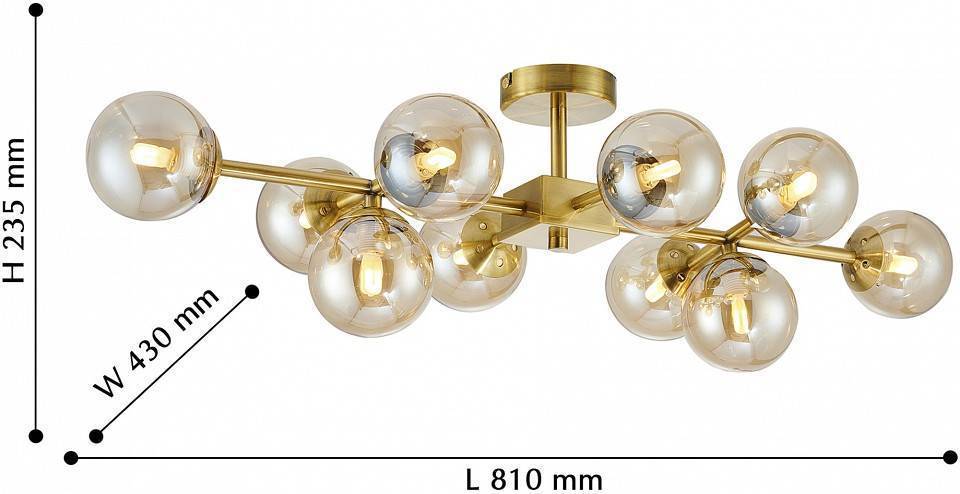 Люстра на штанге Favourite Varietas 10 ламп 2649-10U