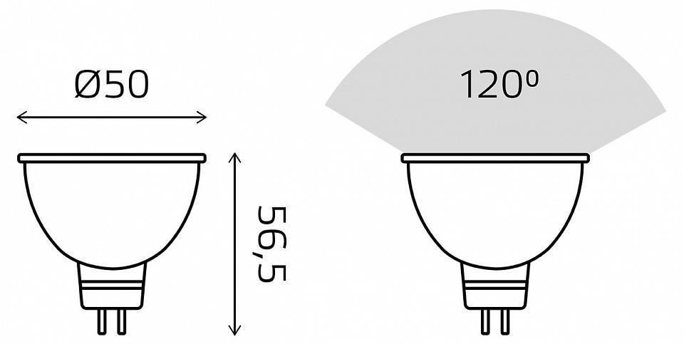Набор светодиодных ламп Gauss Basic GU5.3 5.5 Вт 4100 K 10135262T