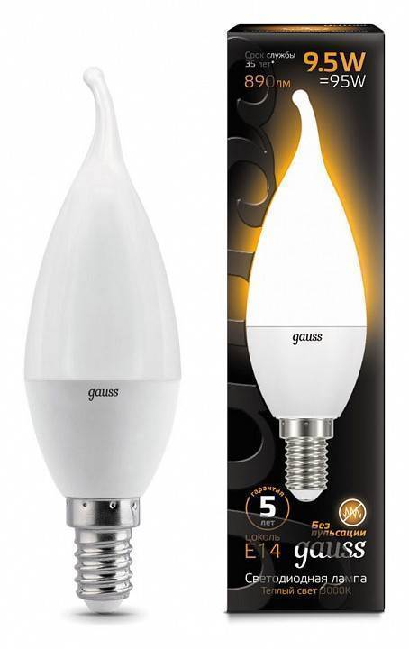 Лампа светодиодная Gauss Black G45 E14 9.5 Вт 3000 K 104101110