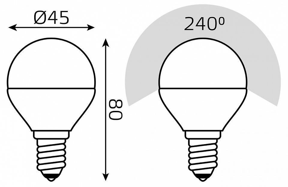 Набор ламп светодиодных Gauss Basic E14 5.5Вт 3000K 10531152T