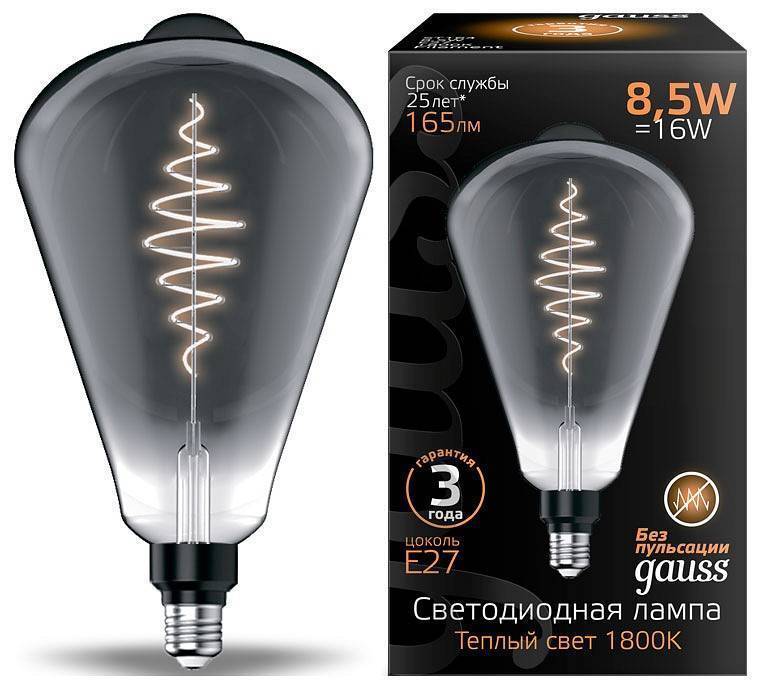 Лампа светодиодная Gauss Oversize E27 8.5Вт 1800K 157802005