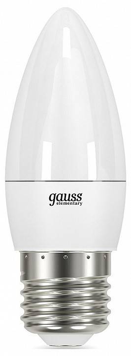 Лампа светодиодная Gauss Led Elementary Candle E27 6Вт 3000K 33216