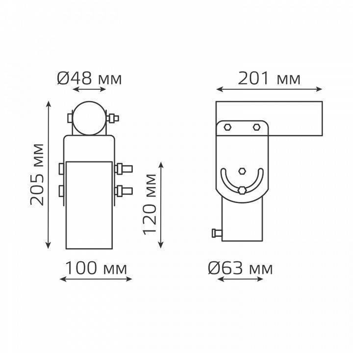 Основание на штанге с шарниром Gauss  903215106
