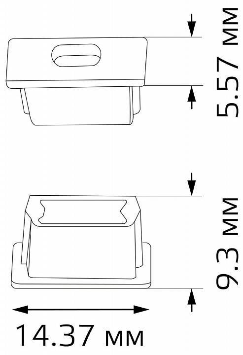 Набор заглушек для профиля с отверстием Gauss  BT480