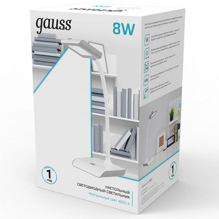 Настольная лампа офисная Gauss GT101 GT1011