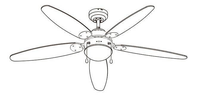 Потолочный светильник с вентилятором Globo Azura 308