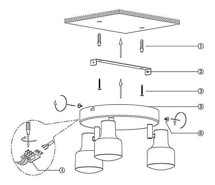 Спот Globo Rois 3 лампы 56213-3