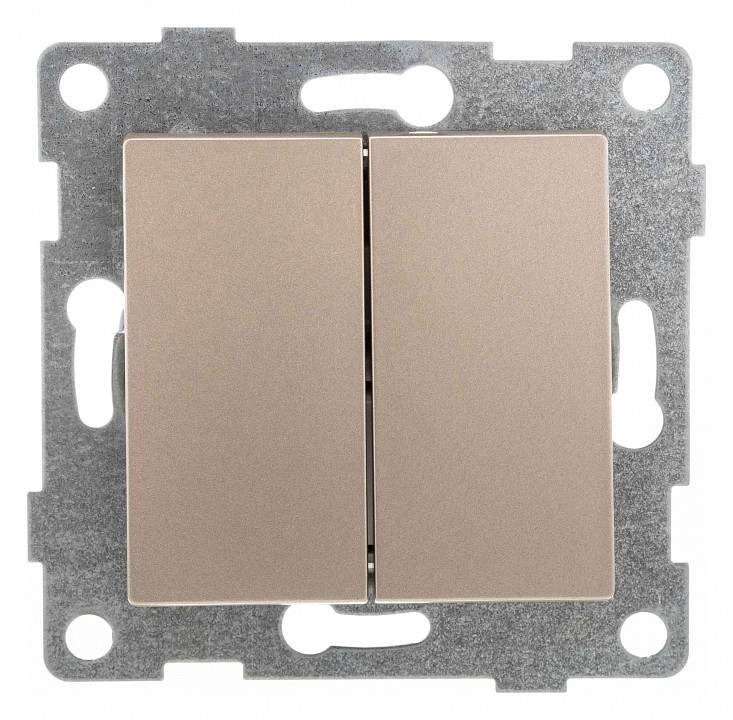 Выключатель проходной двухклавишный без рамки Gusi Electric BRAVO С10В8-027