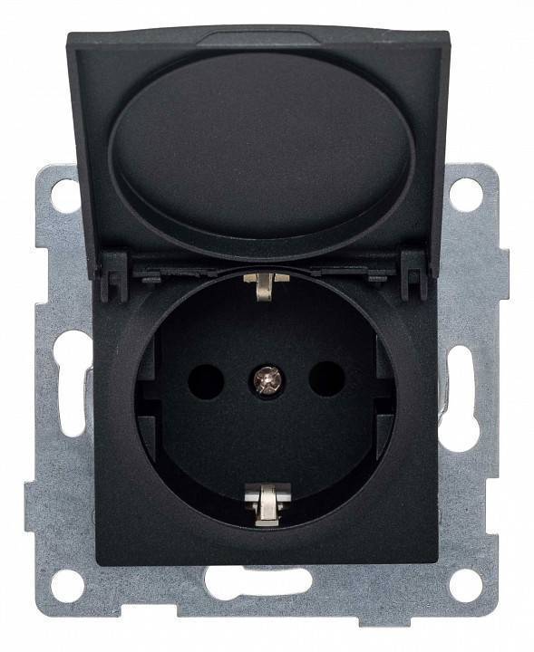 Розетка с заземлением и со шторкой, без рамки с крышкой Gusi Electric UGRA С11Р91-010