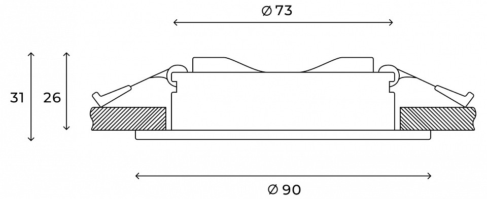 Встраиваемый светильник Hesby Lighting Harstad HSBL_0216