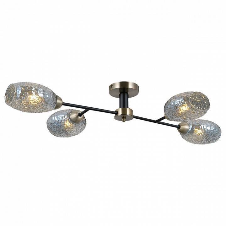 Потолочная люстра ILLUMICO черная с бронзой IL0285-4CSQ-79 BK AB