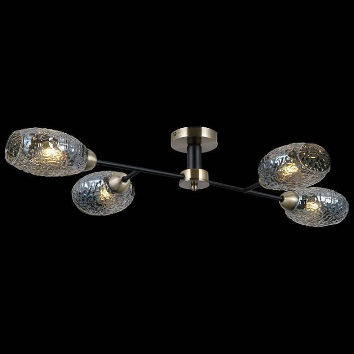 Потолочная люстра ILLUMICO черная с бронзой IL0285-4CSQ-79 BK AB