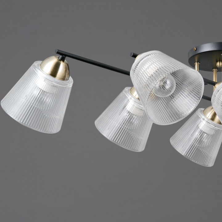 Люстра на штанге ILLUMICO IL0845 IL0845-8CSQ-25BKAB ELITE