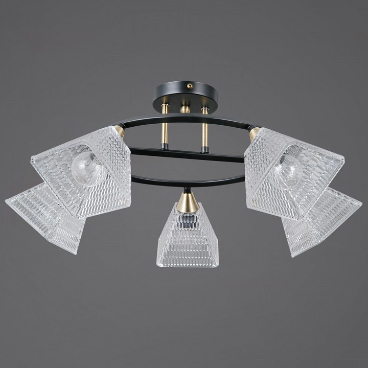 Люстра на штанге ILLUMICO ELITE 5 ламп IL0850-5CSQ-25BKAB