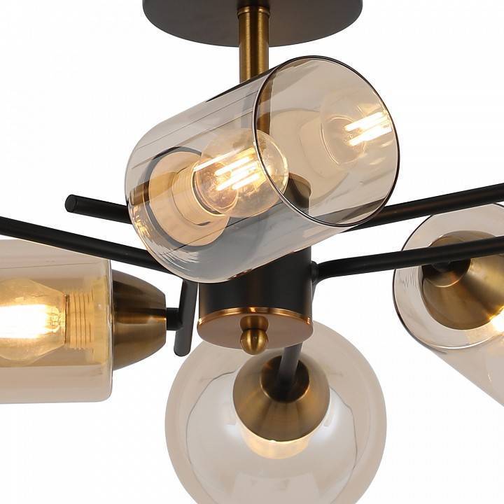 Люстра на штанге ILLUMICO  IL8243-6COU-79 BK GD