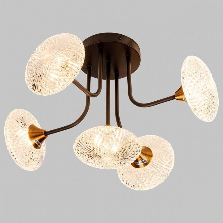 Потолочная люстра Imex MD.1232 5 ламп MD.1232-5-S-BK+AGD