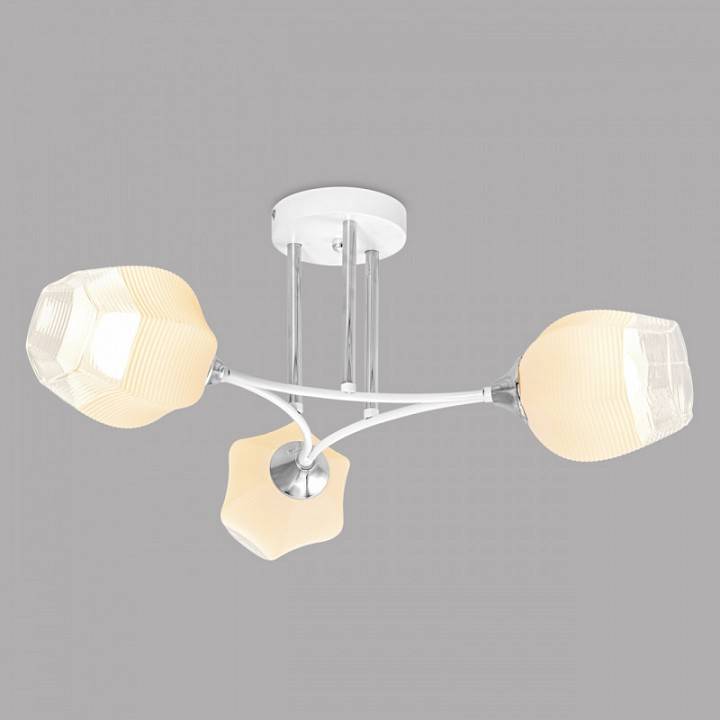 Люстра на штанге Imex MD.4881 3 лампы MD.4881-3-S WH+CH