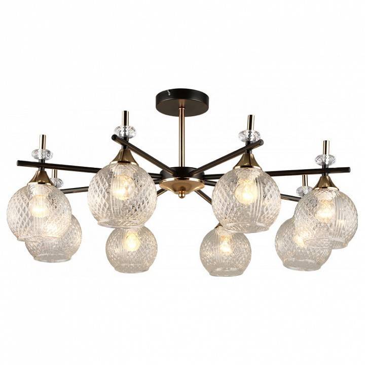 Люстра на штанге Imex MD.4892 8 ламп MD.4892-8-S COFFEE+FGD