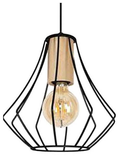 Подвесной светильник Imex MD.9050 MD.9050-1-P-BK+WOOD