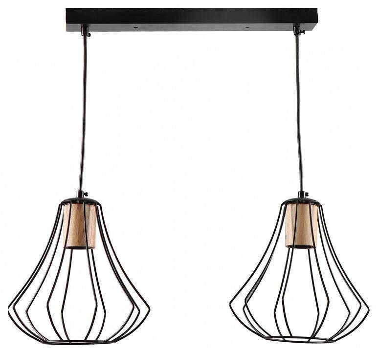 Подвесной светильник Imex MD.9050 MD.9050-2-P-BK+WOOD