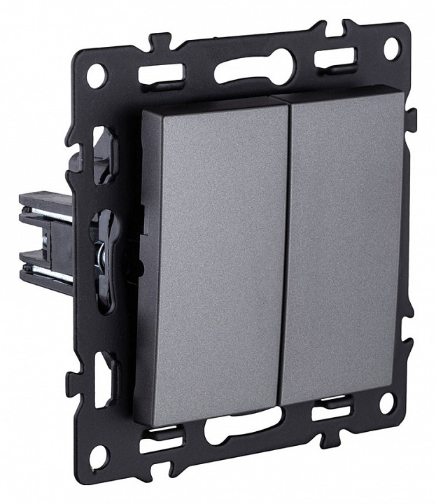 Выключатель проходной двухклавишный без рамки Kollinger Asthetik AS-005GY