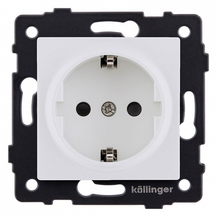 Розетка с заземлением, без рамки Kollinger  REA-002WM