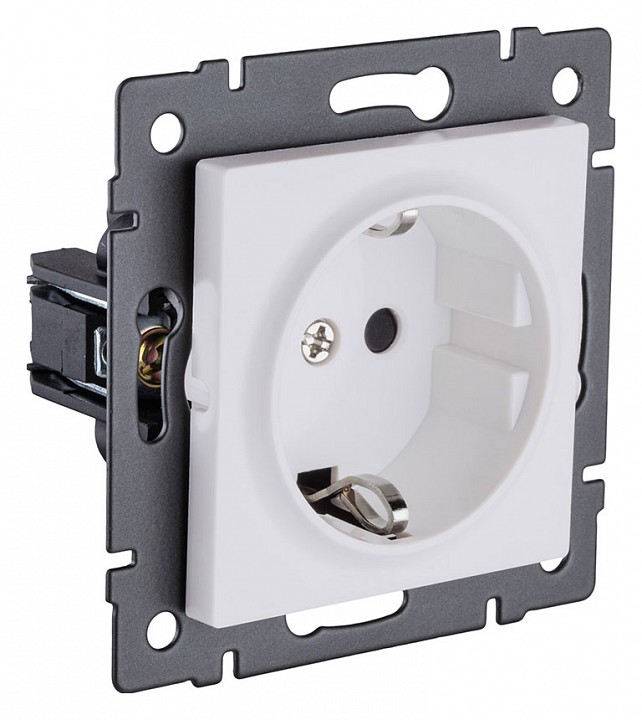 Розетка с заземлением, без рамки Kollinger  REA-002WM