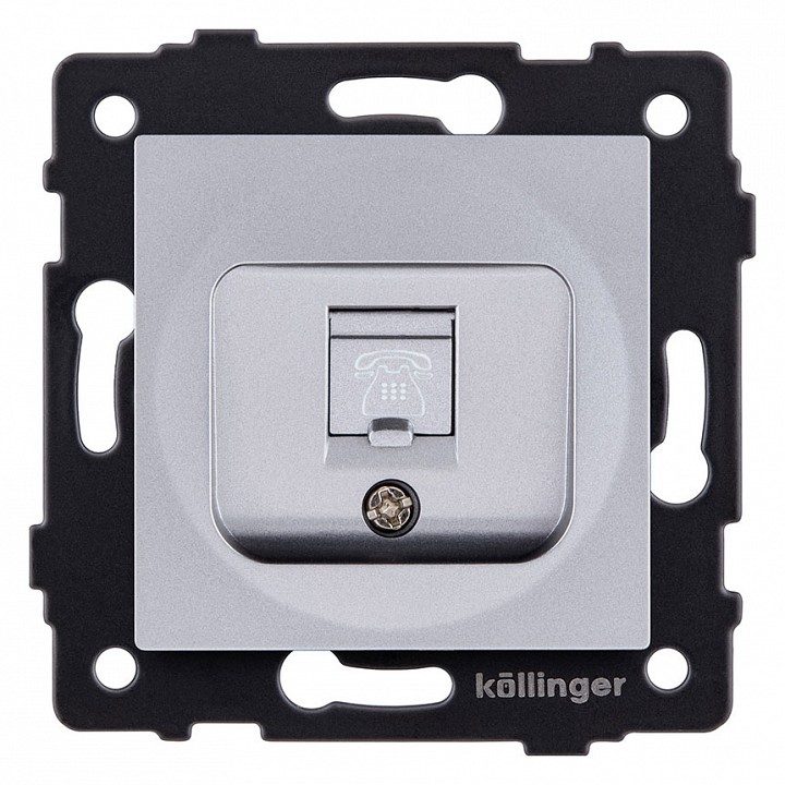 Розетка телефонная RJ-11 со штрокой, без рамки Kollinger  REA-009GY