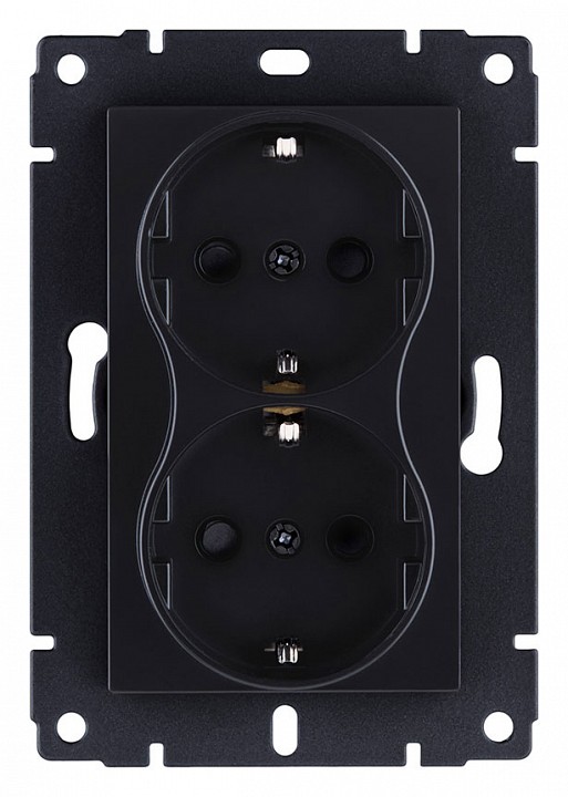 Розетка двойная с заземлением, без рамки Kollinger  REA-032BM