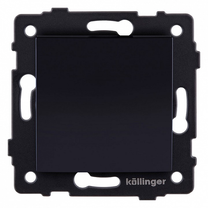 Выключатель проходной одноклавишный без рамки Kollinger  REA-R-003BK