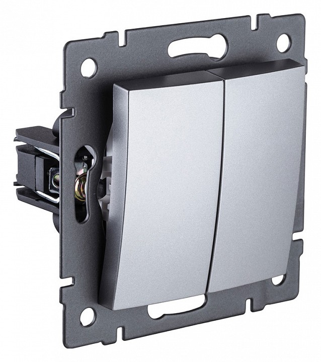 Выключатель проходной двухклавишный без рамки Kollinger  REA-R-009GY