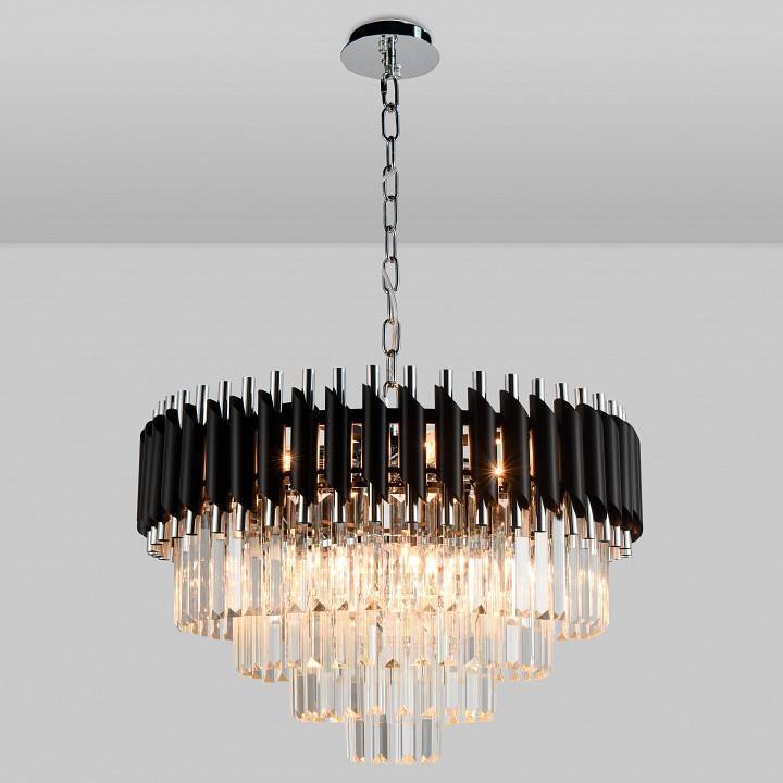 Подвесная люстра Natali Kovaltseva DARIAN 76017/10C CHROME BLACK