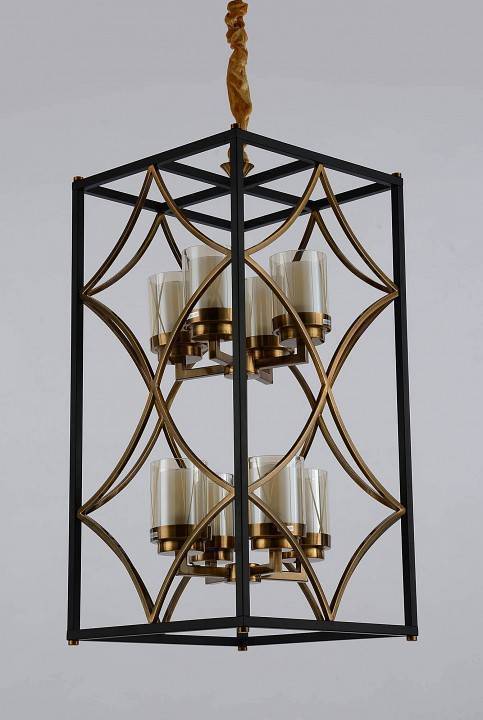 Подвесная люстра Lumina Deco Quadrato LDP 1223-8 BK+MD