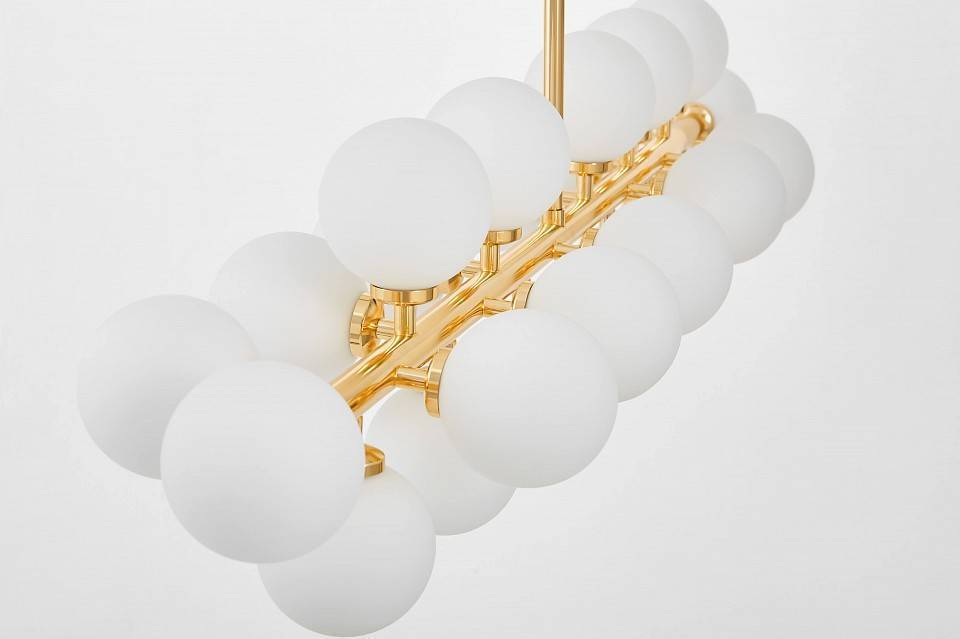 Люстра на штанге LUMINA DECO Marsiada 24 лампы золотая LDP 6033-24 GD