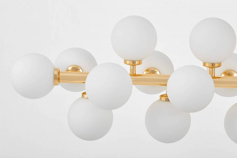 Люстра на штанге LUMINA DECO Marsiada 24 лампы золотая LDP 6033-24 GD