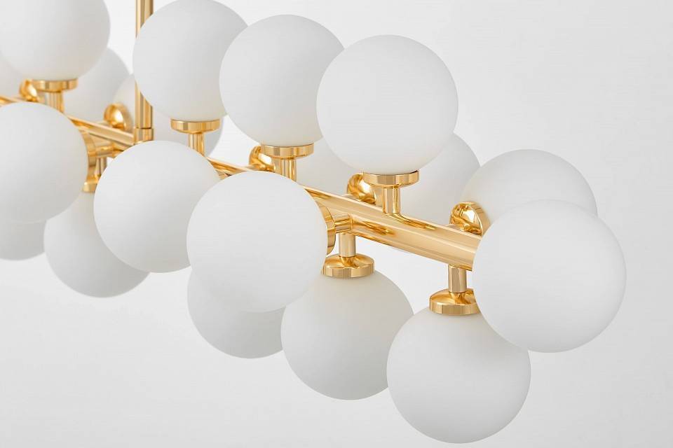 Люстра на штанге LUMINA DECO Marsiada 24 лампы золотая LDP 6033-24 GD