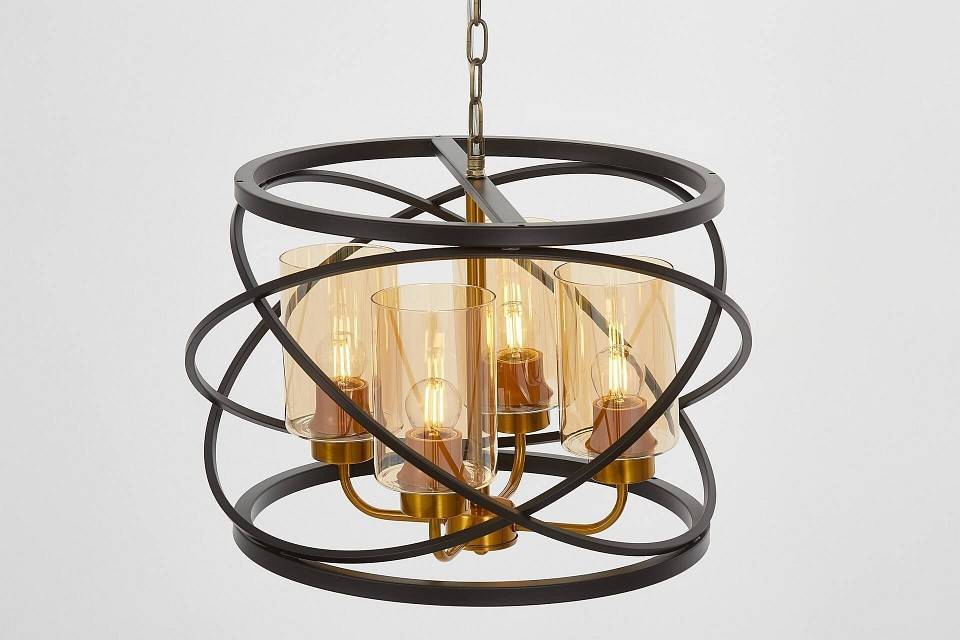 Подвесная люстра LUMINA DECO 8004 LDP 8004-4 BK+MD