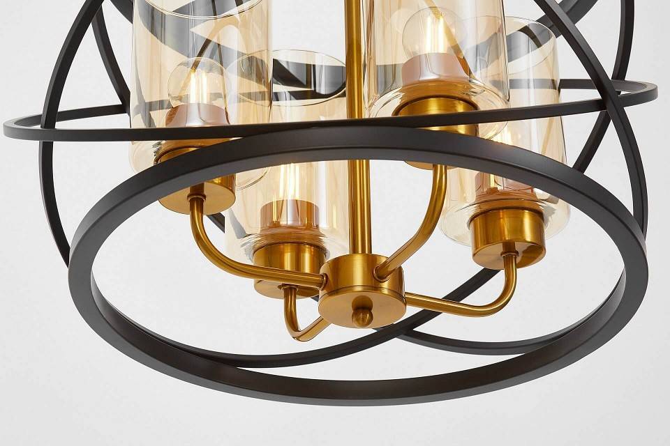 Подвесная люстра LUMINA DECO 8004 LDP 8004-4 BK+MD