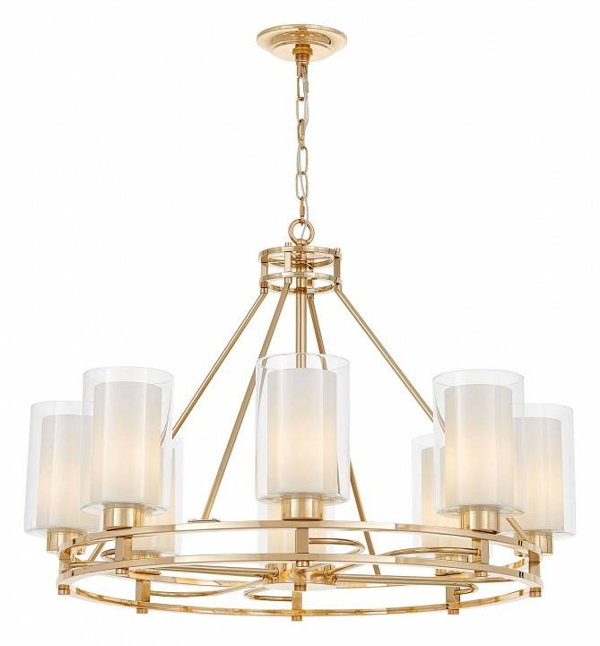 Подвесная люстра LUMINA DECO Marietta LDP 8025-8 F.GD+WT